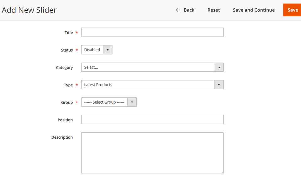 Magento 2 product slider add new