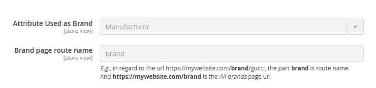 Magento 2 shop by brand configuration genaral