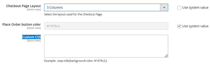 Magento 2 One Step Checkout Design Configuration