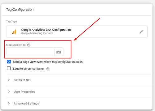 Google Tag add GA4 configuration